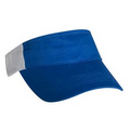 Brushed Cotton Twill Visor with Athletic Mesh Back (Royal Blue/White)